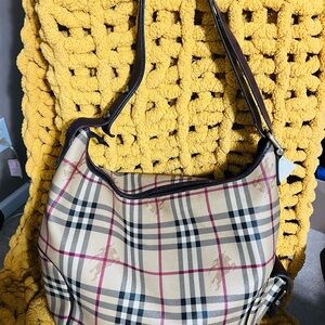 Burberry Plaid Shoulder Bag - Beige and Brown